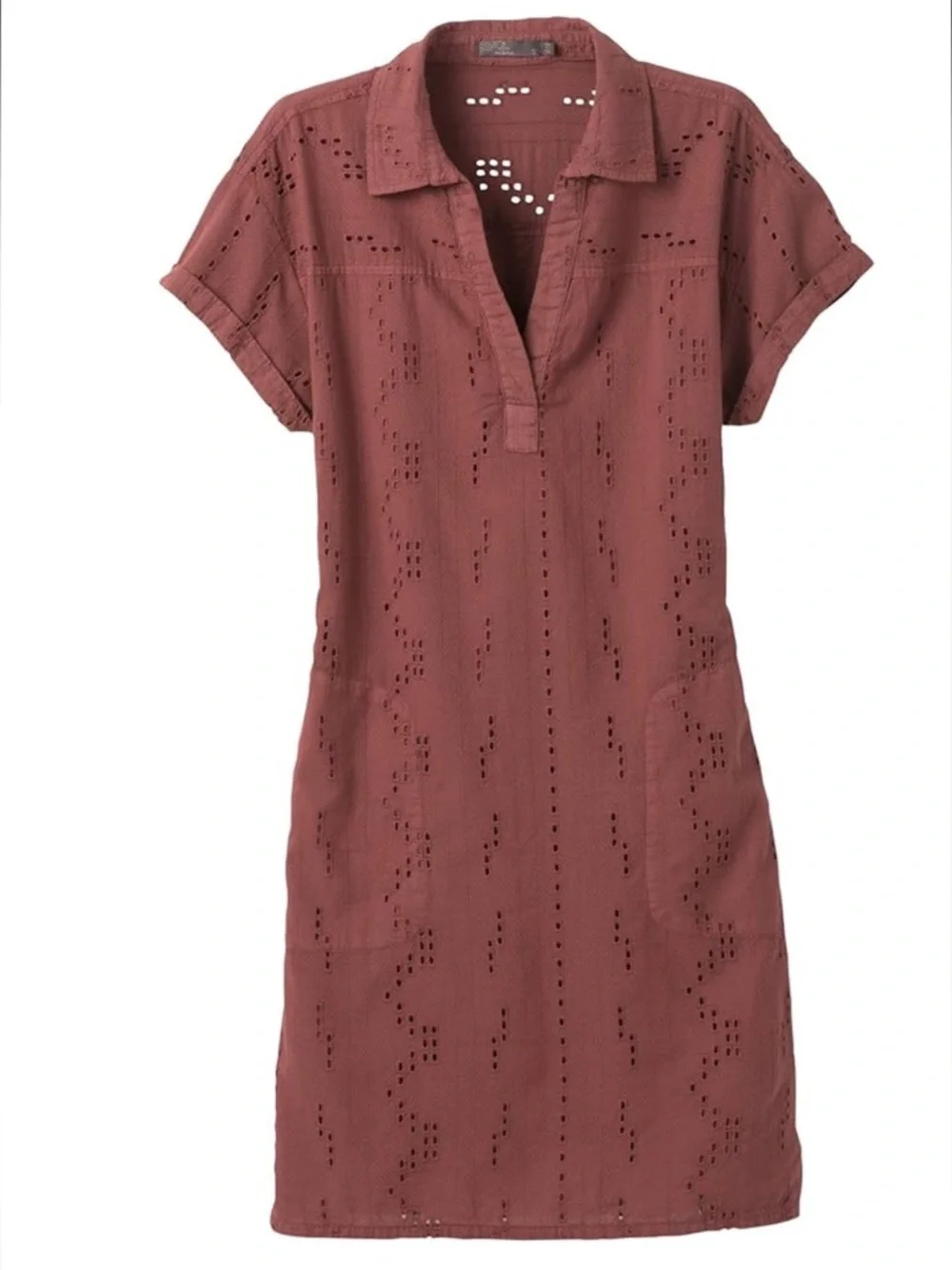 Prana Ladyland Eyelet Dress in Vino Small - Picture 4 of 11